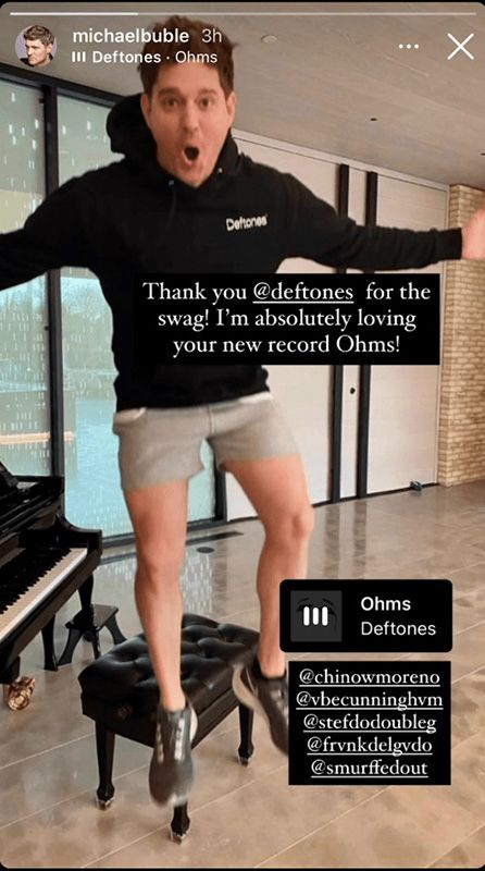 buble deftones 1 Michael Bublé aime absolument Deftones Nouvel album Ohms
