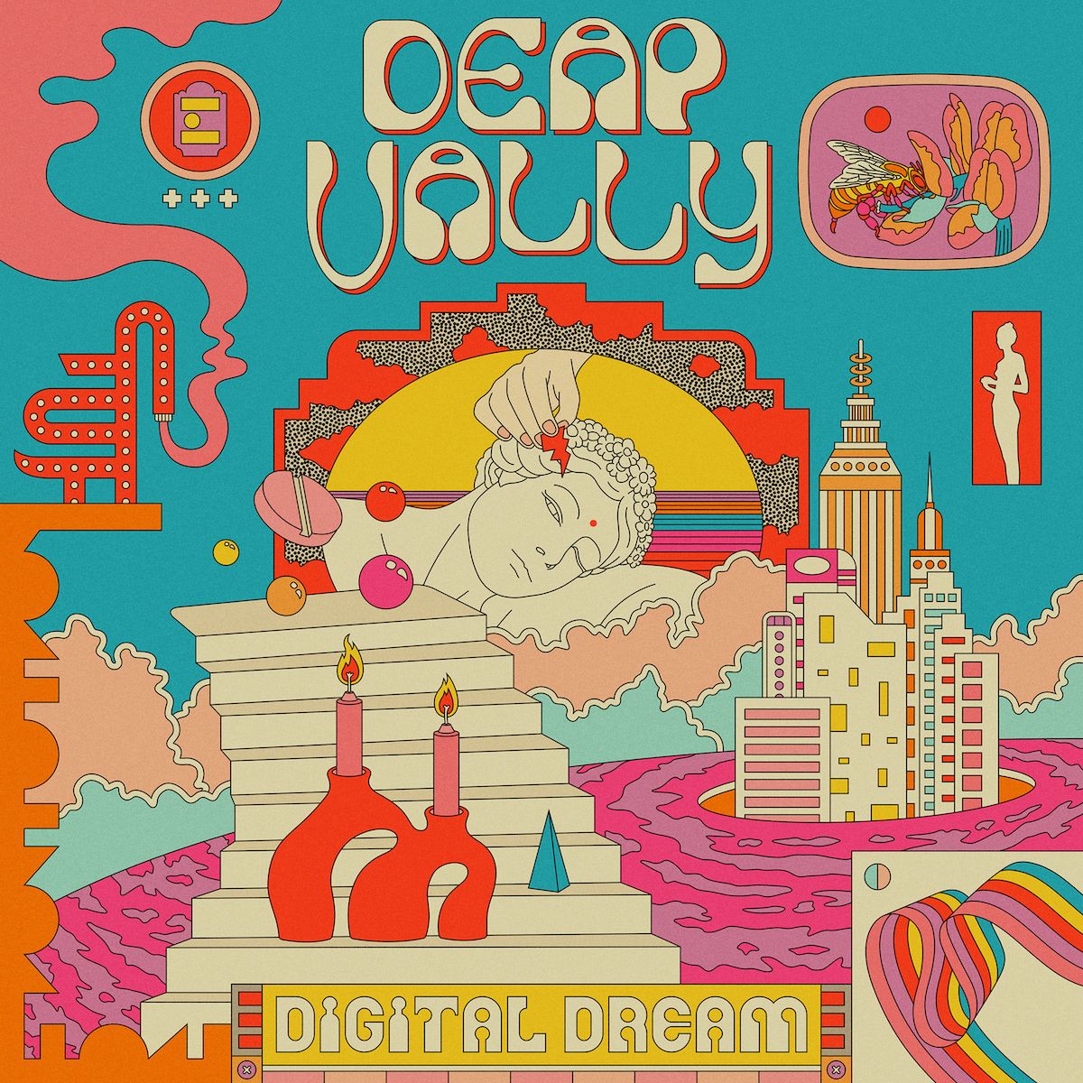 deap vally couverture d'œuvres d'art numérique dream ep Deap Vally annonce un nouvel EP Digital Dream, partagez Look Away avec Warpaints jennylee: Stream