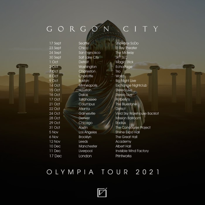 Gorgon City's 2021 "Olympie" tour de tête.