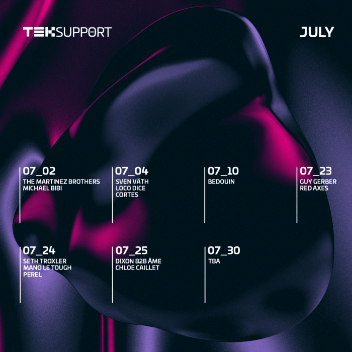 La programmation des événements de Teksupport pour juillet 2021