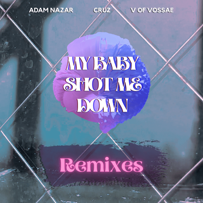 Illustration pour le package de remix "My Baby Shot Me Down", publié par Cruz, Adam Nazar et V pour Vossae.