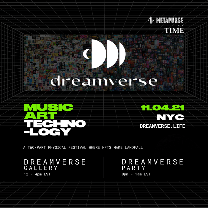 Dreamverse est à la fois une galerie NFT et un festival de musique dans une expérience hybride physique et numérique unique en son genre.