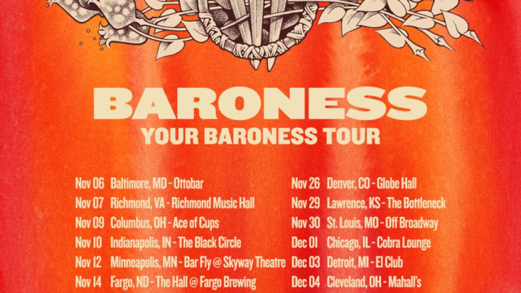 37 Baroness annonce une tournée américaine à l'automne 2021 avec des listes de sélections votées par les fans