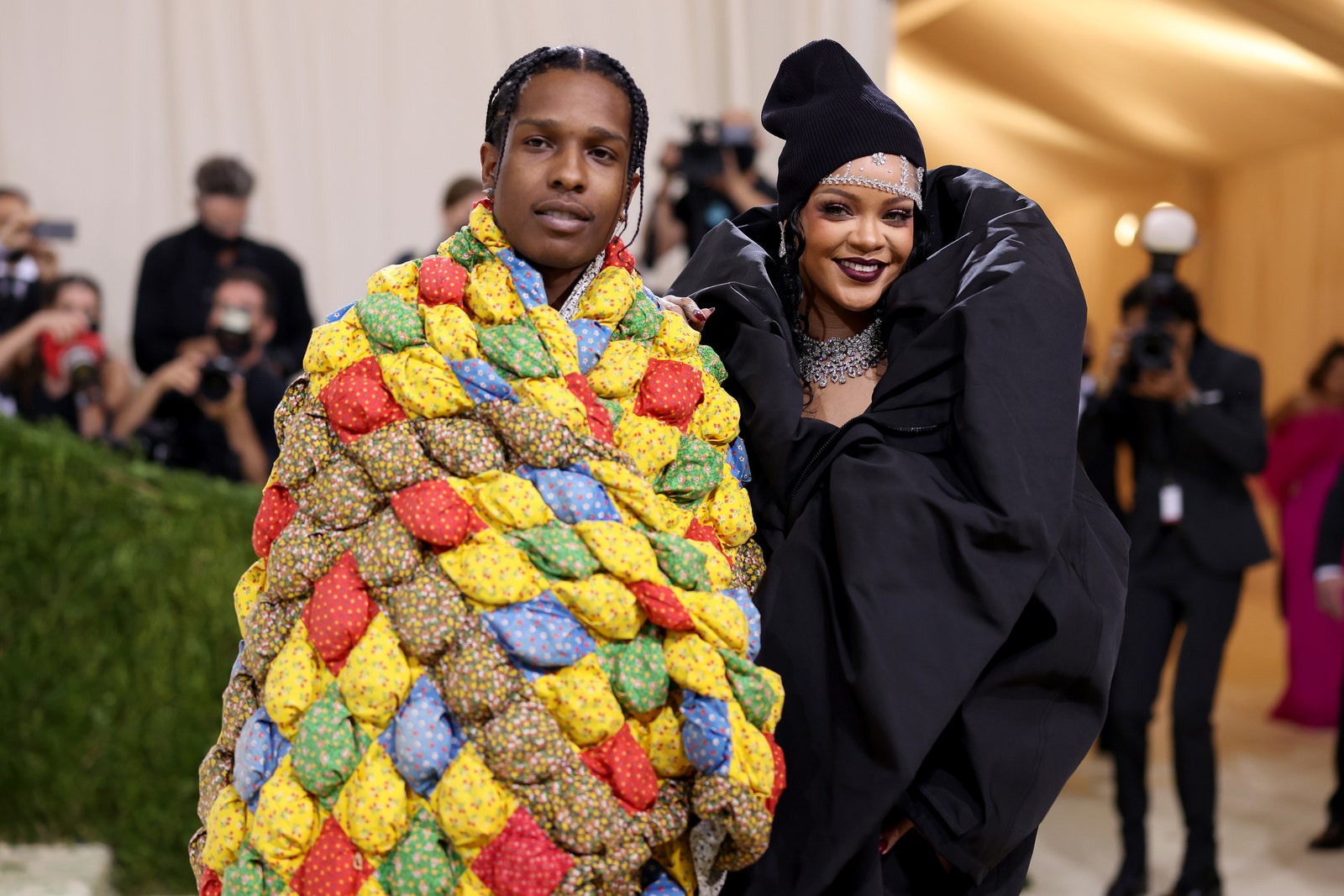 NEW YORK NEW YORK 13 SEPTEMBRE ASAP Rocky et Rihanna assistent au gala du Met 2021 célébrant en Amérique un lexique de...