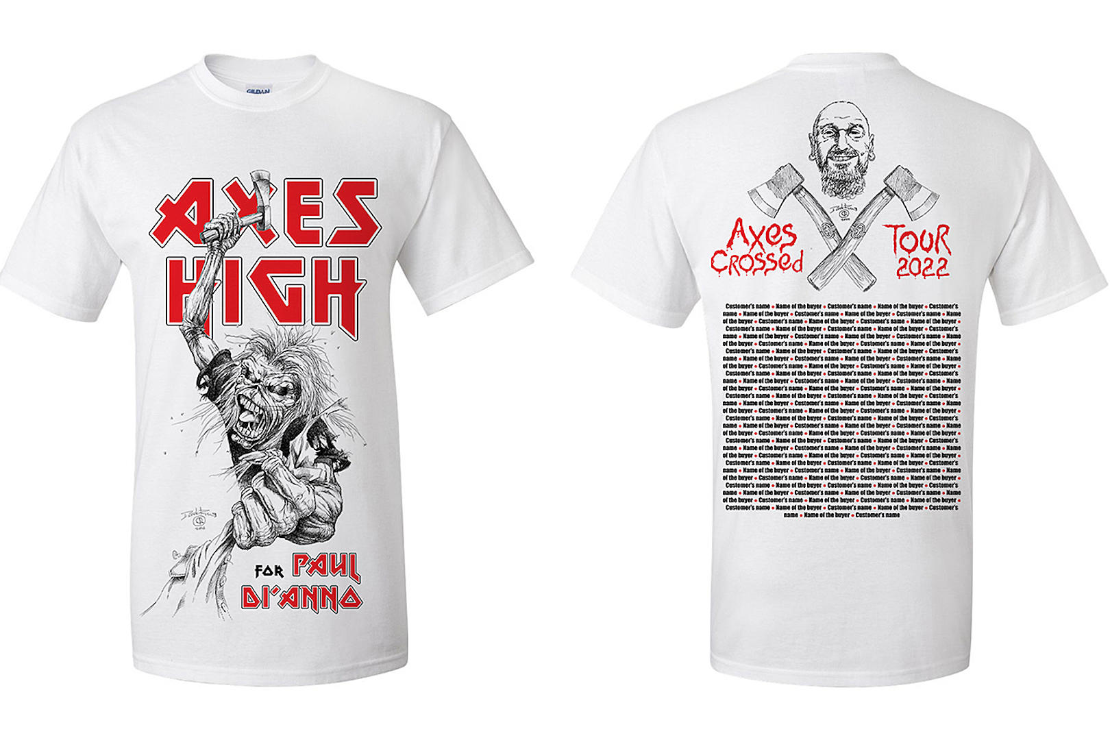 IRON MAIDEN Artist Designs Benefit Shirt pour l'ancien chanteur PAUL DI'ANNO