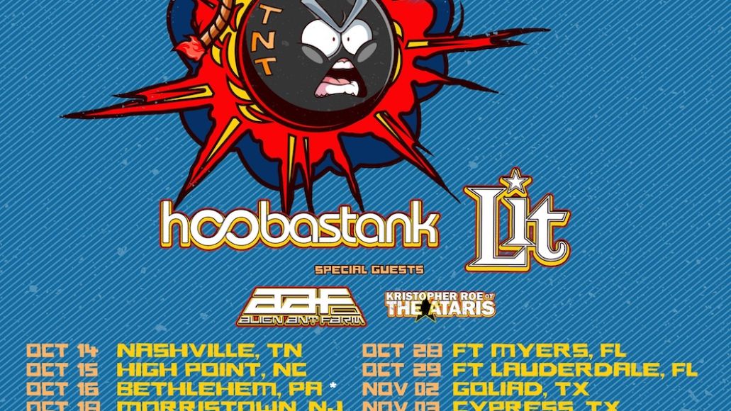 Hoobastank Lit Tour 2022 artwork affiche dates billets Alien Ant Farm Ataris