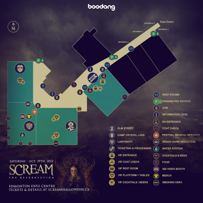 Carte des événements Scream 2022