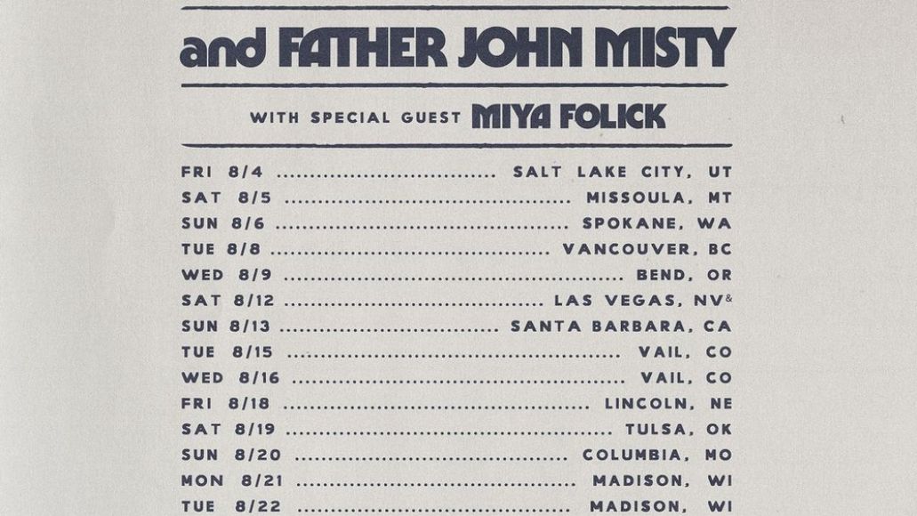 père john misty head and the heart 2023 affiche de la tournée en tête d'affiche dates billets