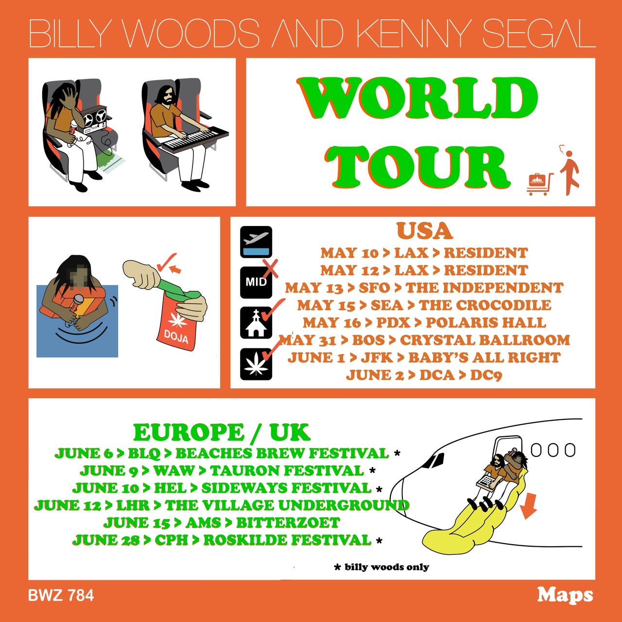 Billy Woods & Kenny Segal : Tournée mondiale