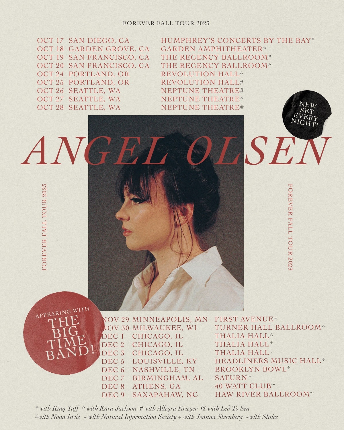 Angel Olsen: tournée d'automne pour toujours 2023