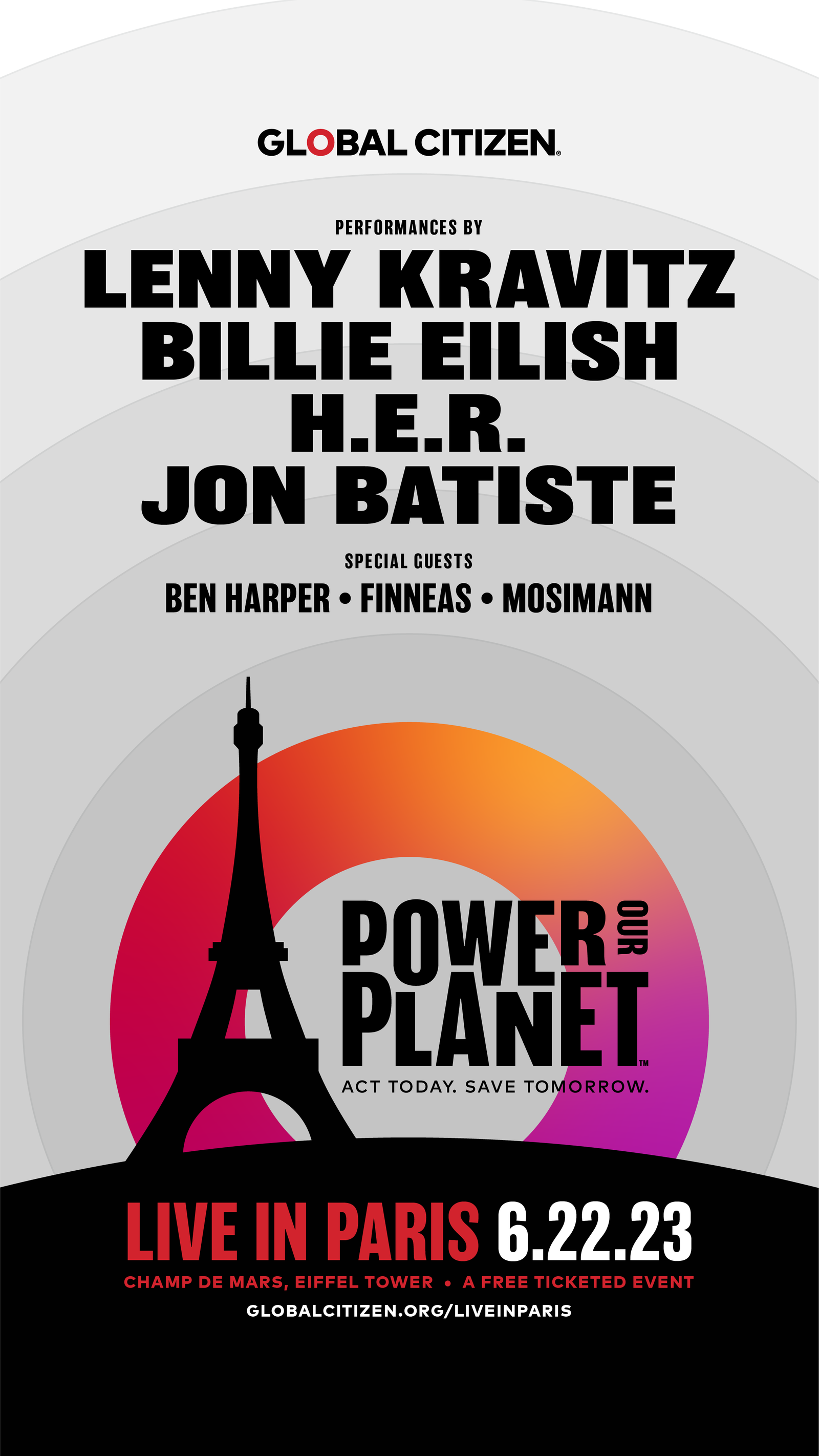Global Citizen annonce le festival Power Our Planet Live in Paris avec Billie Eilish Lenny Kravitz HER Plus