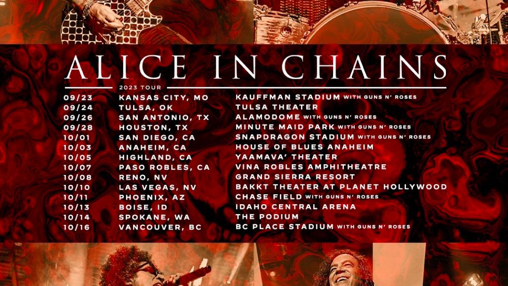 Affiche de la tournée Alice in Chains 2023