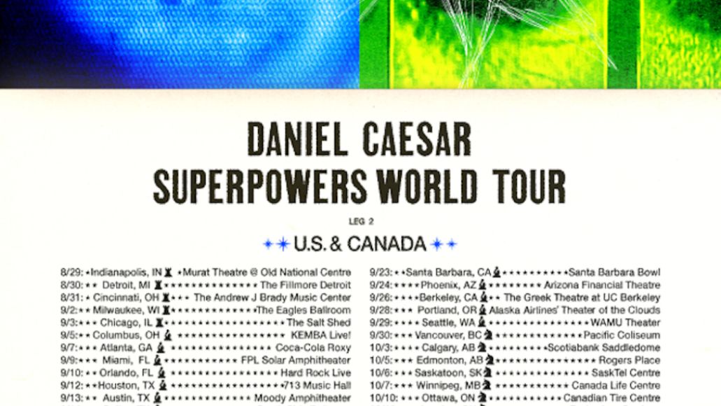 daniel caesar 2023 tournée dates actualités musique r&b pop billets prévente